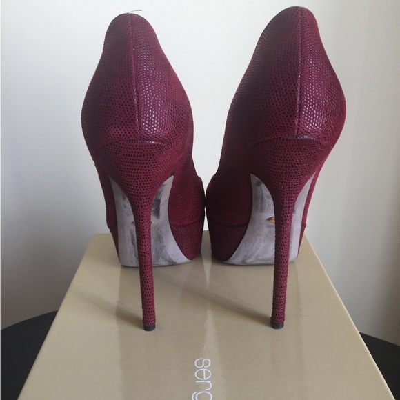 Sergio Rossi Heels with Platform Burgundy - Picture 2 of 3